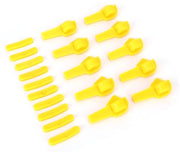 20 pezzi Protezione per Ruota in Plastica con Inserto a Forma di Testa d'Anatra per Montaggio e Demontaggio con Cinghia Gialla