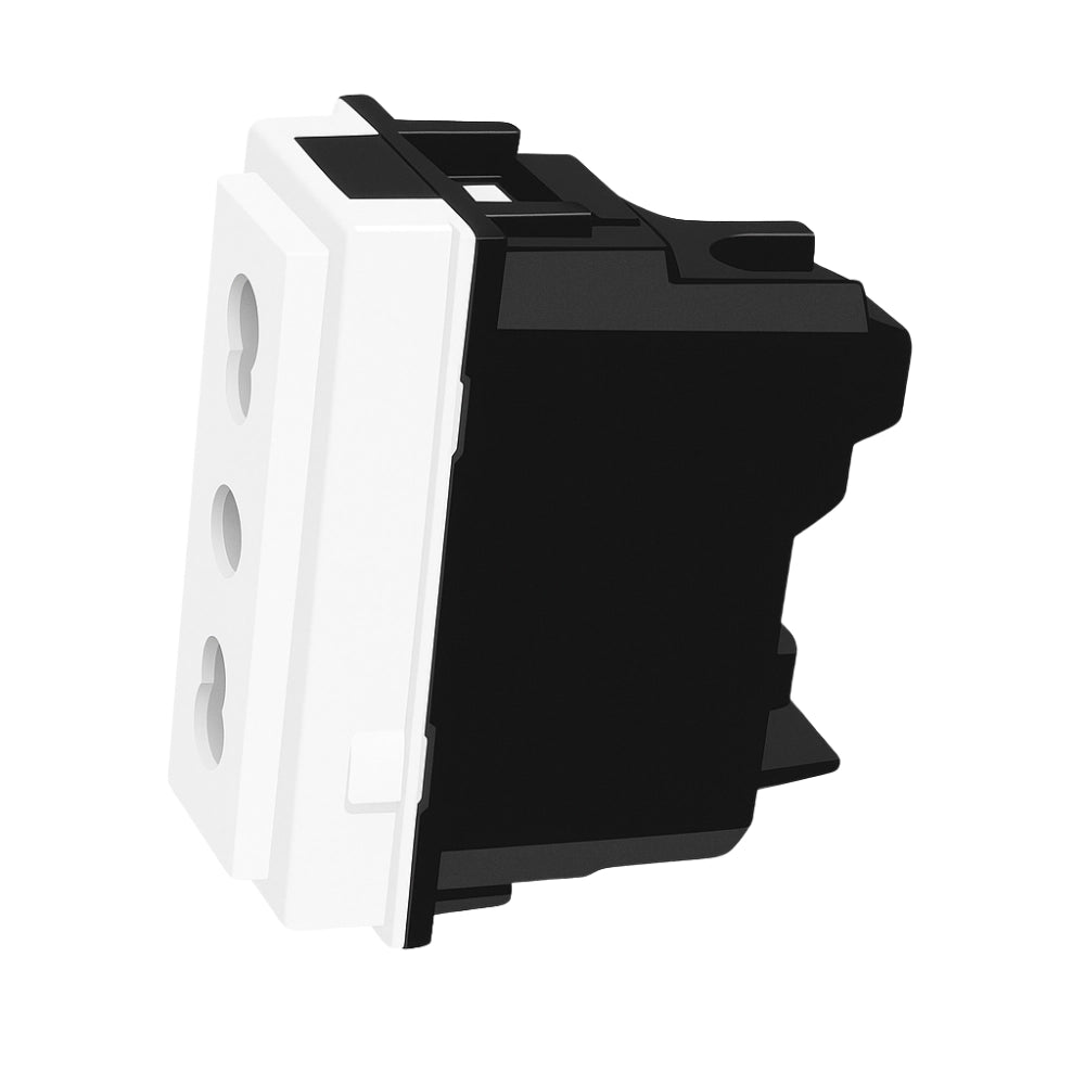 Bticino living now presa 2p+t 16a 250v 1 modulo con alveoli schermati *** colore bianco, confezione 1