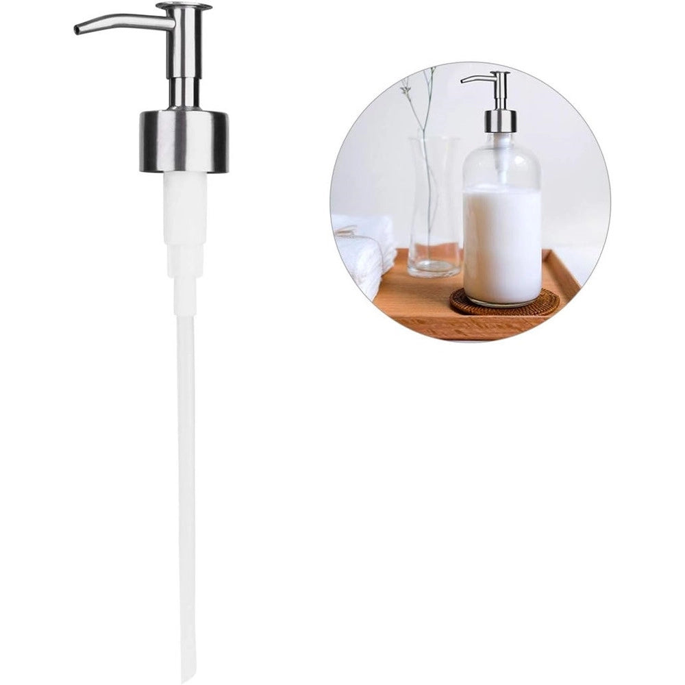Trade Shop - Erogatore Dosa Sapone Liquido Dispenser Pompa Ricambio Argento Universale 79817 -