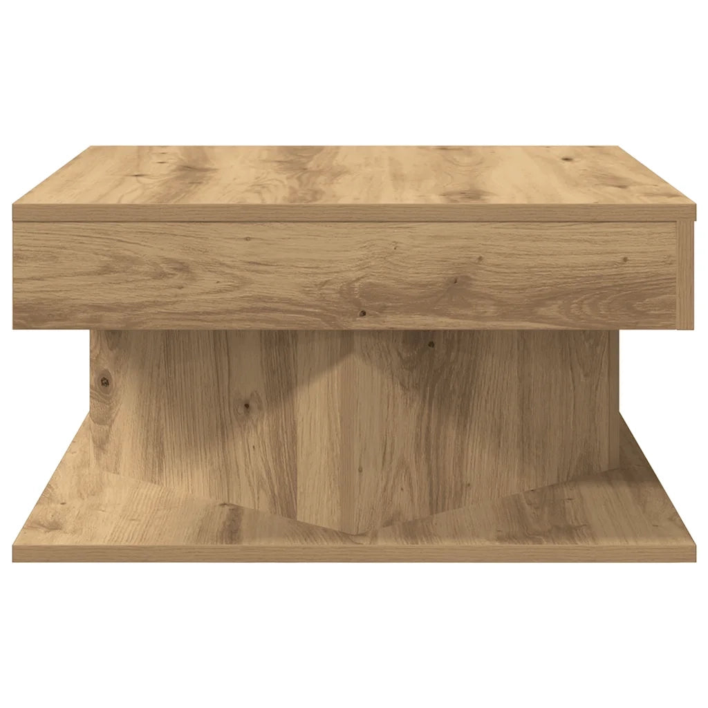 Tavolino Salotto-Tavolino da soggiorno-Tavolo Rovere Artigianale 55x55x30 cm in Truciolato