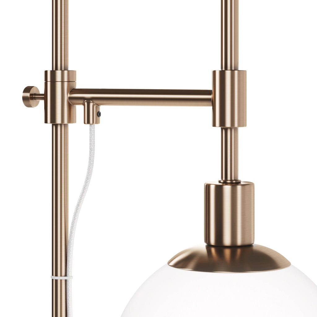 Maytoni Lampada da terra contemporanea Erich 1 luce E14 oro rosa metallo diffusore vetro