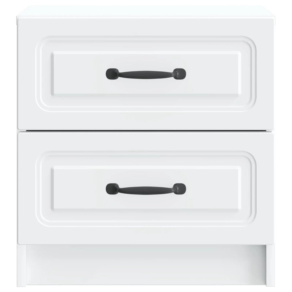 Armadio da Notte con cassetto 2 pcs Bianco 43 x 34,5 x 44,5 cm