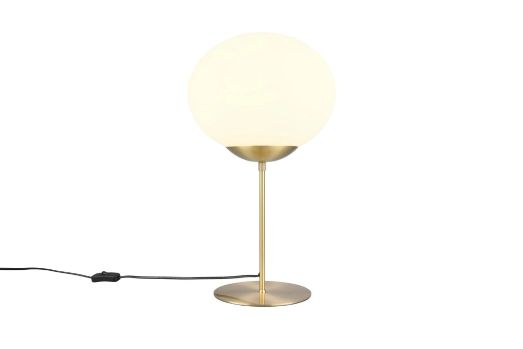 Lampada da tavolo FOMENTO ottone opaco sfera vetro E27