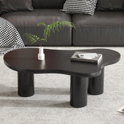 Tavolino da caffè 107x66x40.5 cm a forma di nuvola in MDF nero