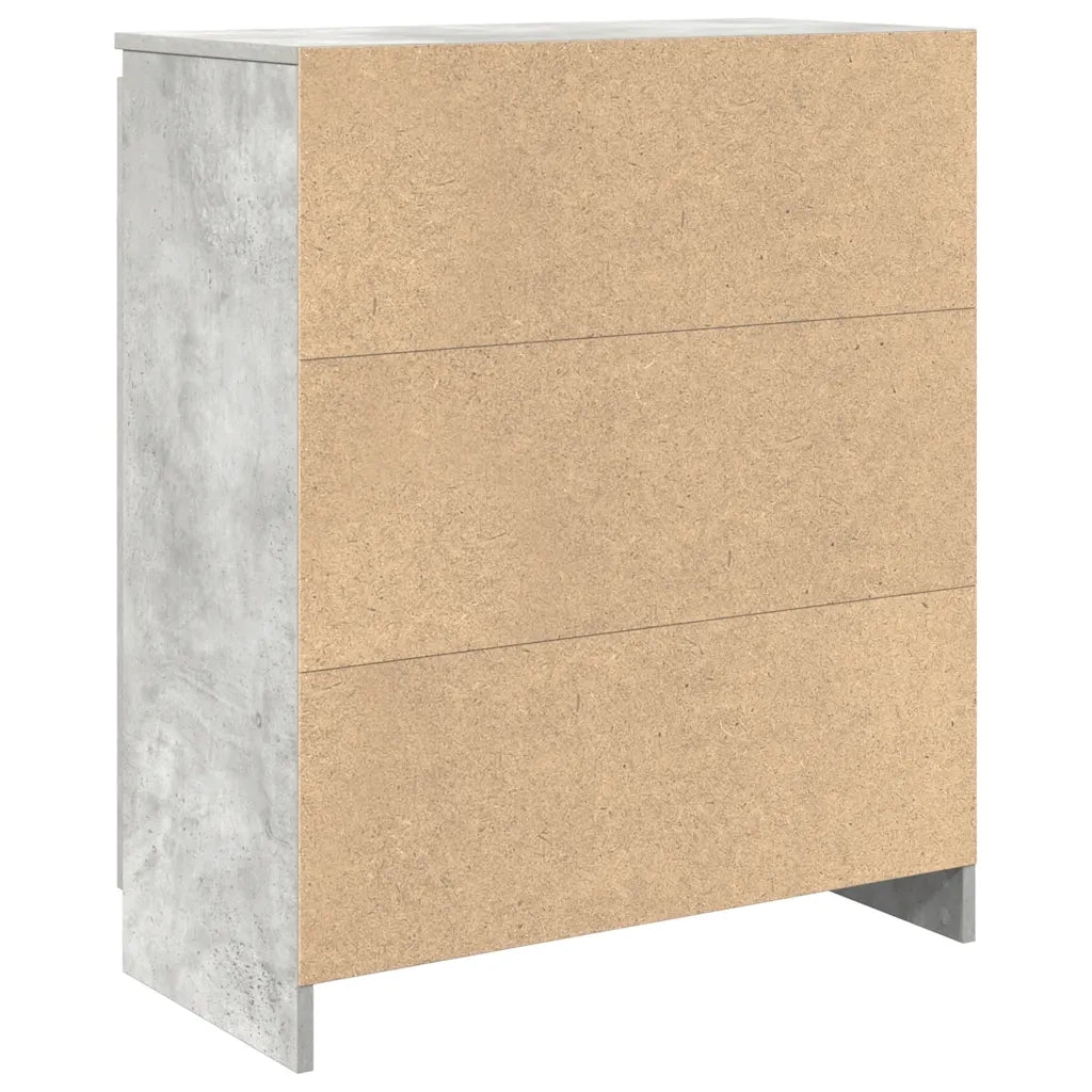 Credenza con Cassetto Grigio Cemento 71x35x84 cm in Truciolato 861592