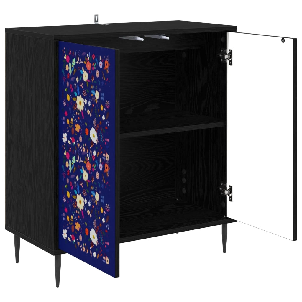 Credenza MAINZ Rovere Nero 69 x 33 x 76 cm Legno ingegnerizzato 8006944