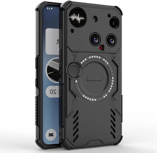 Hoes per Telefono 5G Premium con Silicone TPU PC Valbestendig Holle con Scocca Termoconduttiva e Resistente ai Colpi Magnetici e Shock.