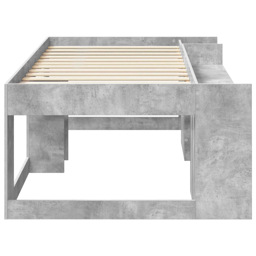 Struttura per Letto per Bambini con Ripostiglio Grigio Cemento 3422598