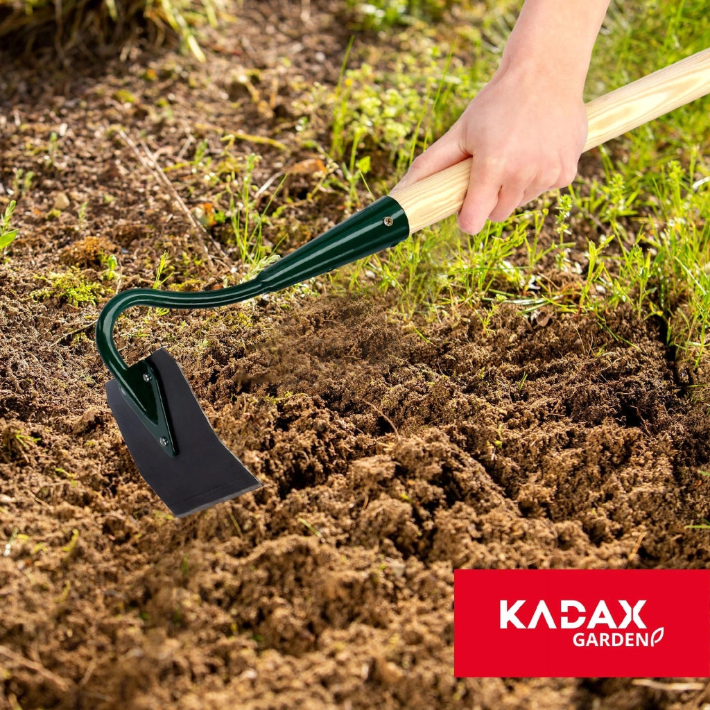 Zappa da giardino KADAX per estirpare le erbacce, lama da 14 cm, lama indurita da 125 cm.
