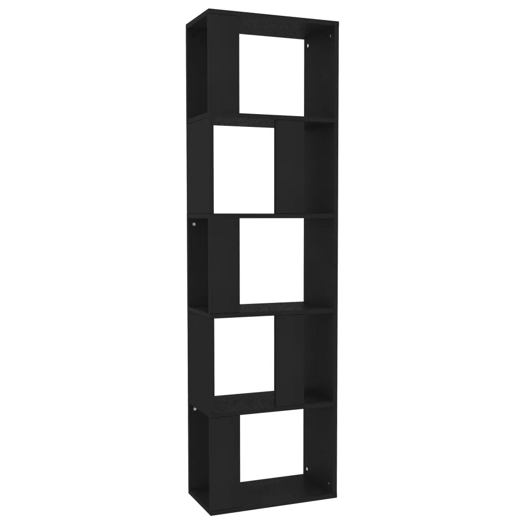 Libreria/Divisorio Nero 45x24x159 cm in Truciolato