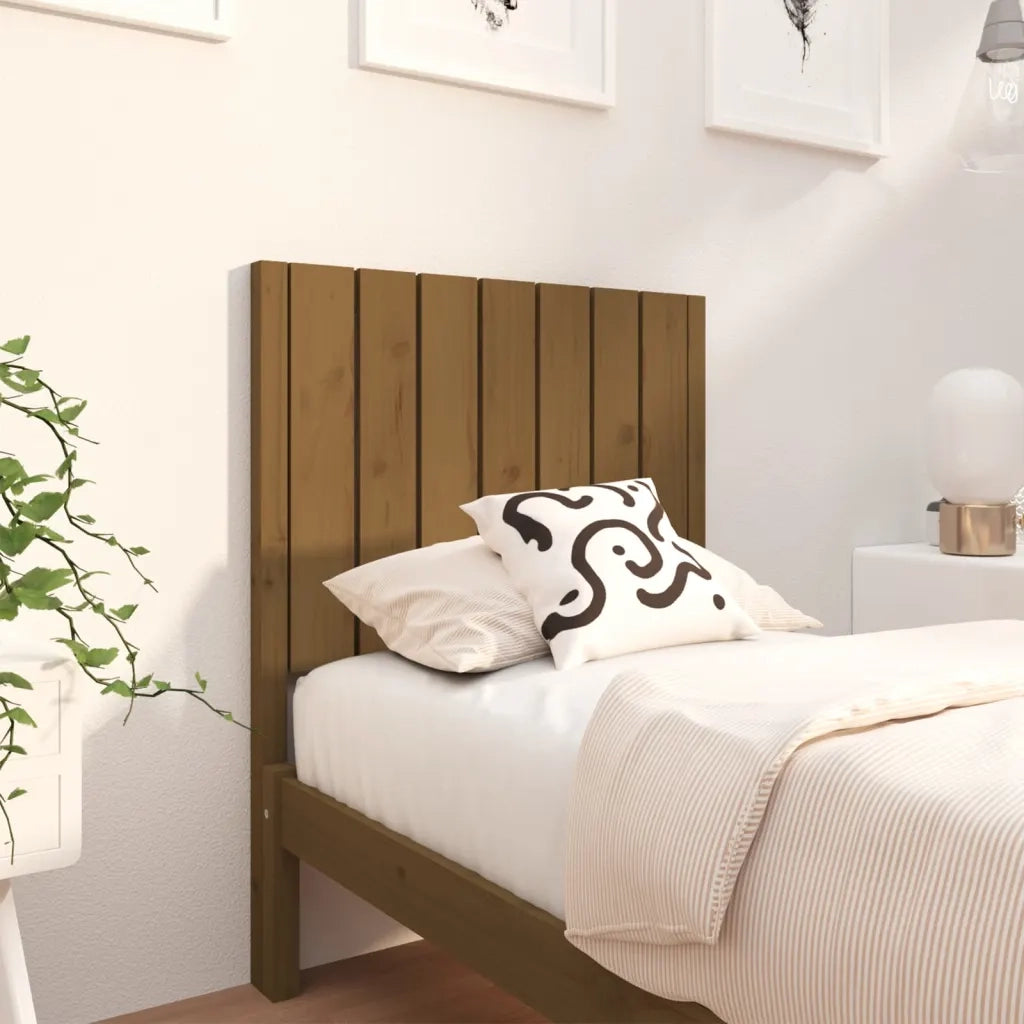 Testiera | Testata per Letto ambra 80,5x4x100cm in Legno Massello di Pino