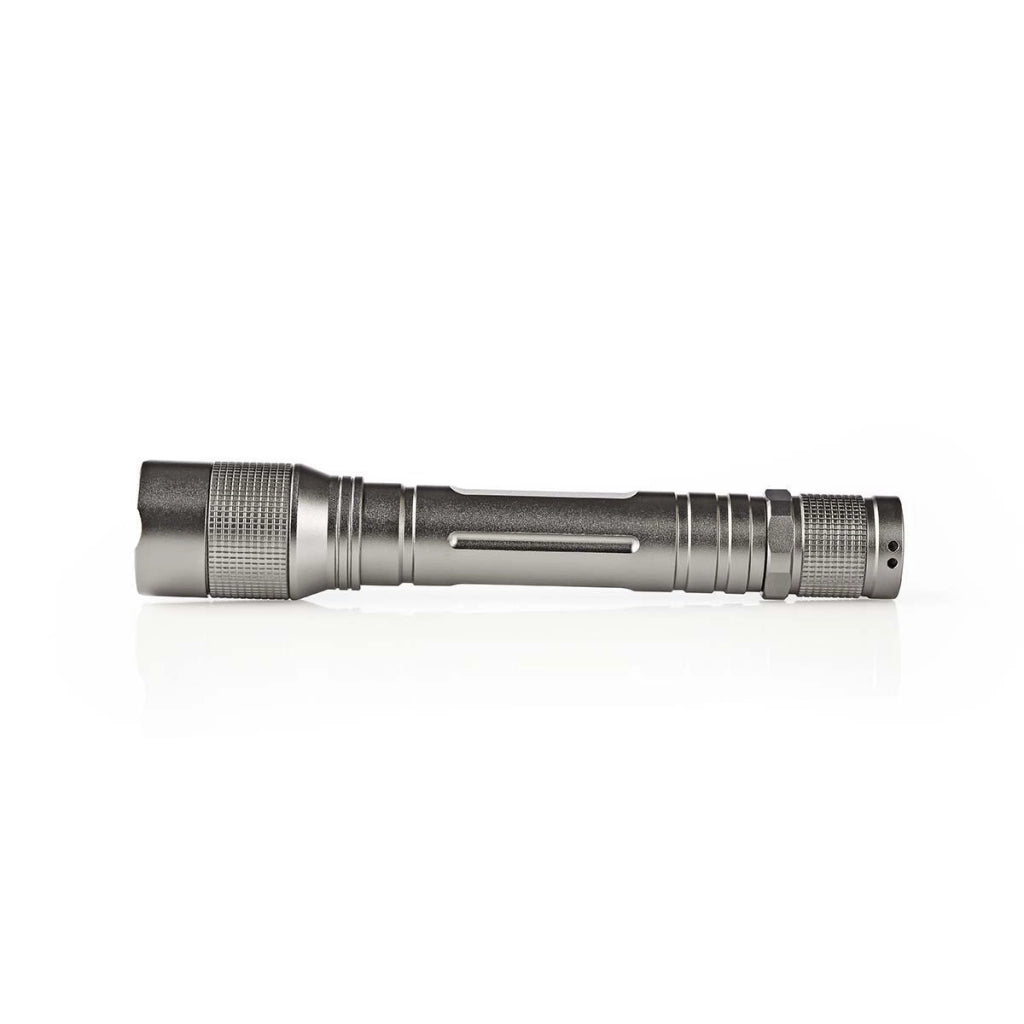 Torcia LED 3W 150lm IPX5 Portata 120m Alluminio Grigio Nedis