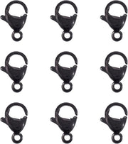 Chiusure a V a Premium in Acciaio Inossidabile Nero - 10 Pezzi