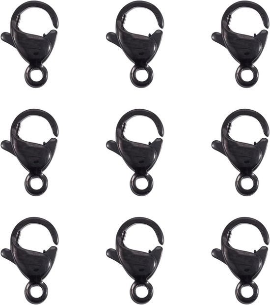 Chiusure a V a Premium in Acciaio Inossidabile Nero - 10 Pezzi