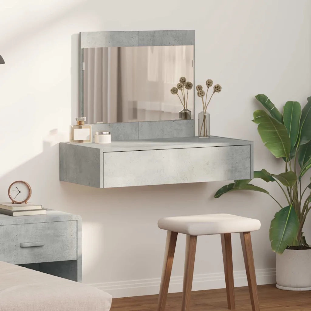Toeletta | Tavolo da Trucco Grigio 83 x 40 x 70 cm Legno multistrato