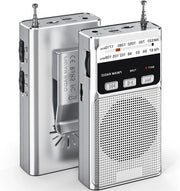 Radio a mano portatile AM FM con batteria ricaricabile da 1200mAh - eccellente ricezione e qualità dell'audio.
