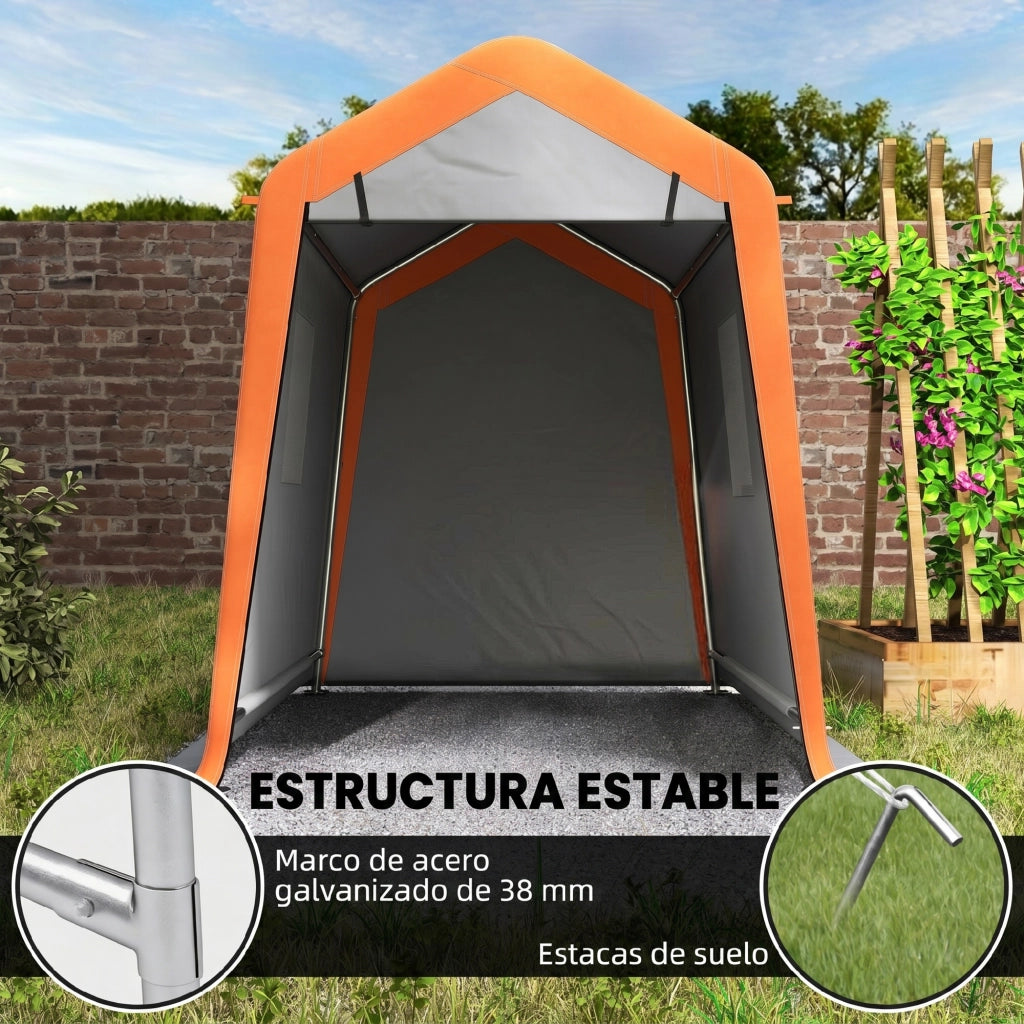 Garage per auto portatile ¨C zephmum ¨C 2.4x1.8 m, grigio chiaro, UPF30+, impermeabile