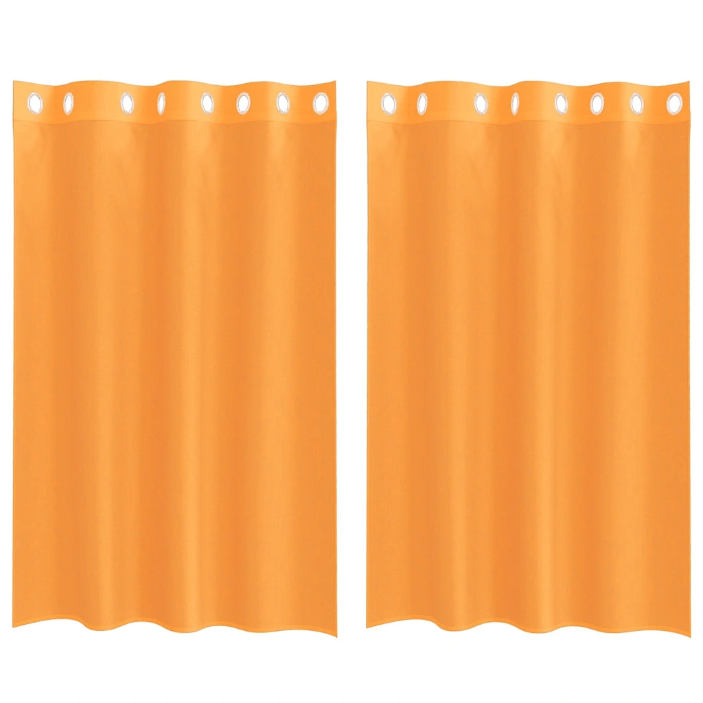vidaXL Tende in Voile con Occhielli 2 pz Arancio 140x175 cm