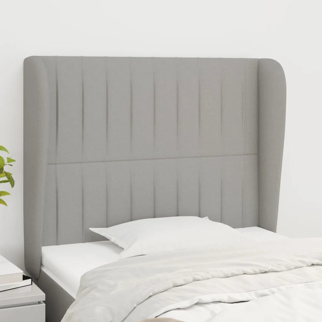 Testiera ad Orecchio Grigio Chiaro 93x23x118/128 cm in Tessuto 3118176