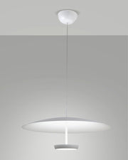 Lampada a Sospensione Yuko LED 40W 3200lm 3000K Dimmerabile a step, Struttura in Metallo e Metacrilato, Bianco - Yuko