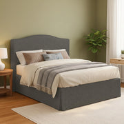 Bebington, Letto Matrimoniale Sfoderabile Made in Italy, Grigio Tortora