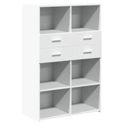 Credenza | Madia | Buffet da pranzo | Armadio da pranzo Bianca 80x42,5x124 cm in Legno Multistrato