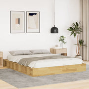 Struttura Letto Senza Materasso 140x200 cm in Legno di Rovere 3324123