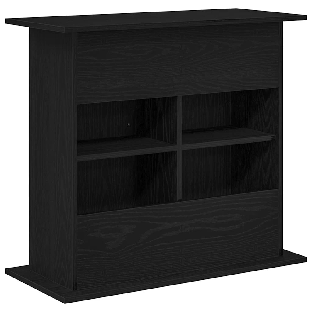 Supporto per acquario in rovere nero 81x36x73 cm in legno ingegnerizzato 862152