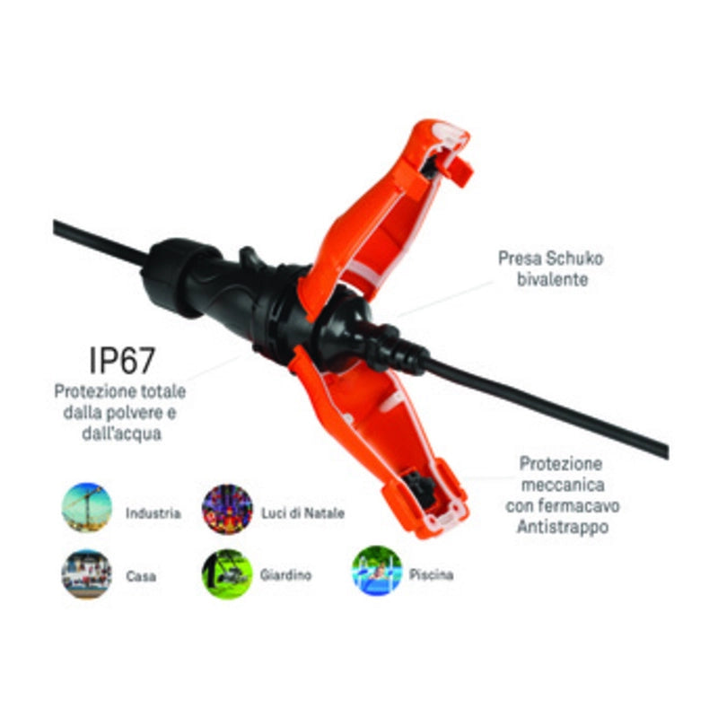 ROSI 1823  PRESA SCHUKO IP67- 1,0 pz