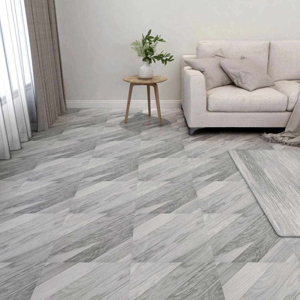 Tavole per Pavimenti 55 pcs Grigio 5,11 m² PVC