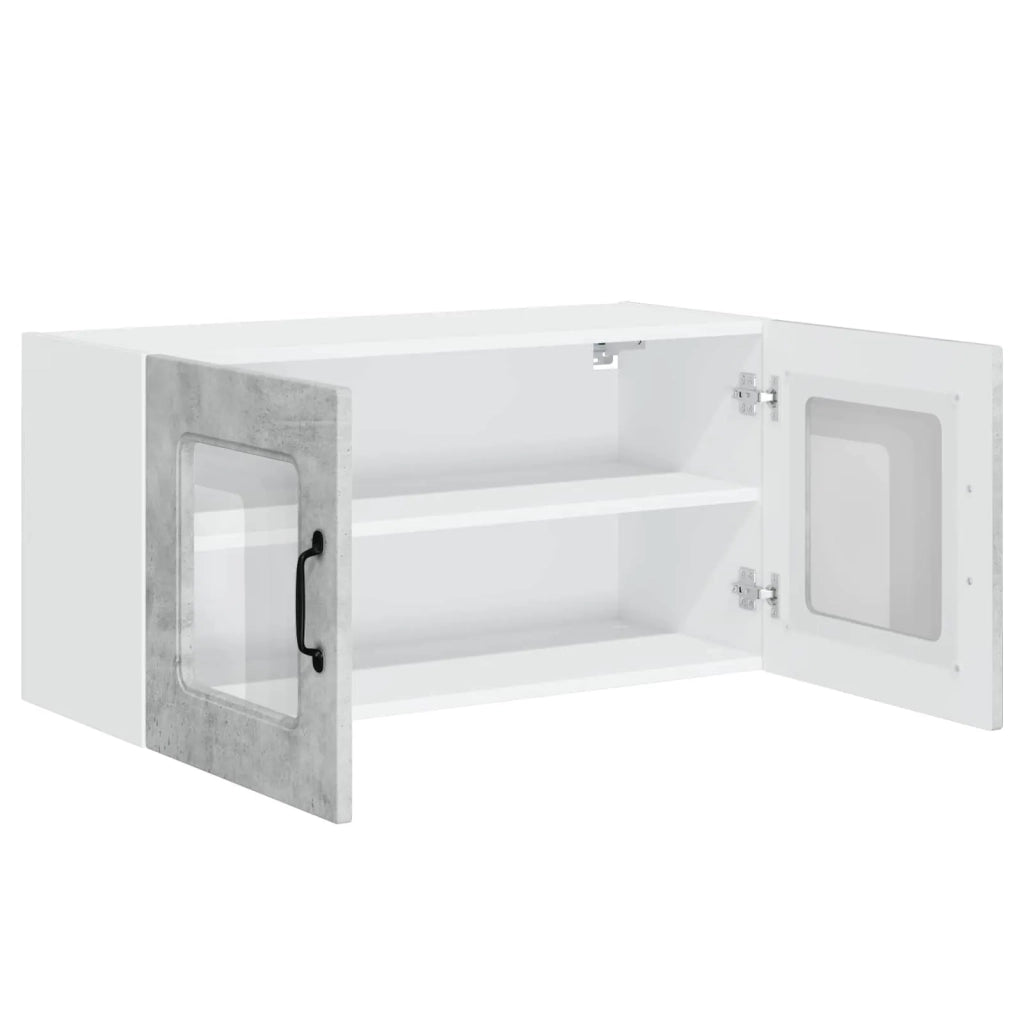 Mobile da cucina con lo scaffale-Armadio da cucina Grigio cemento 80 x 31 x 40 cm 626633