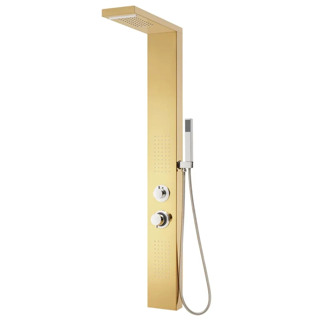 Sistema di Pannelli Doccia in Acciaio Inossidabile 201 Oro cod mxl 78624
