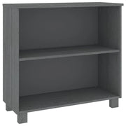 Credenza | Madia | Buffet da pranzo | Armadio da pranzo HAMAR Grigio Scuro 85x35x80 cm Legno Massello di Pino