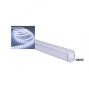 Trade Shop - Profilo In Plastica Da 1 Mt Senza Copertura Per Strip Led Strisce Da 8 Mm Ps-8mm -
