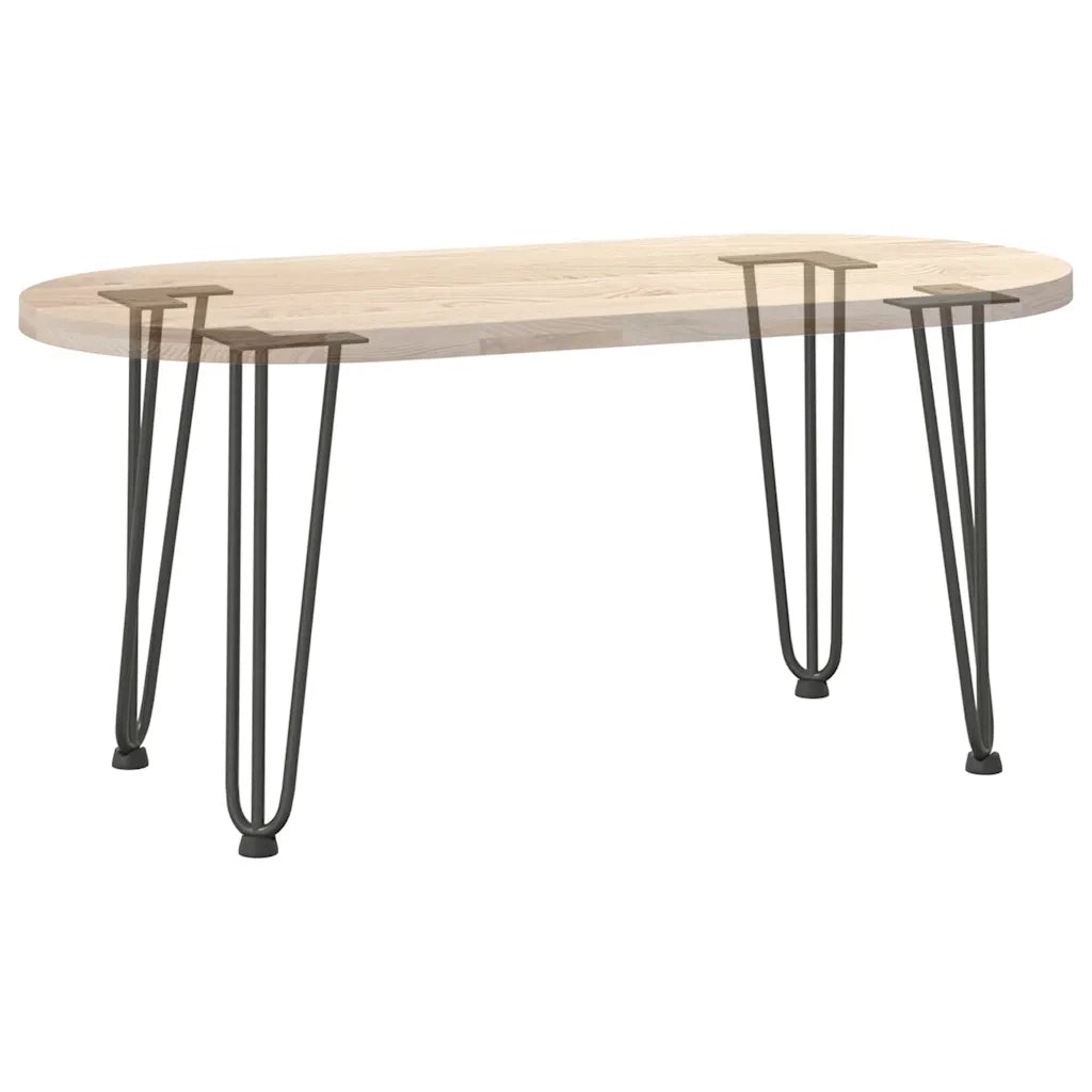 Gambe a forcina per tavolino 4 pz antracite 42 cm acciaio massiccio 4012442
