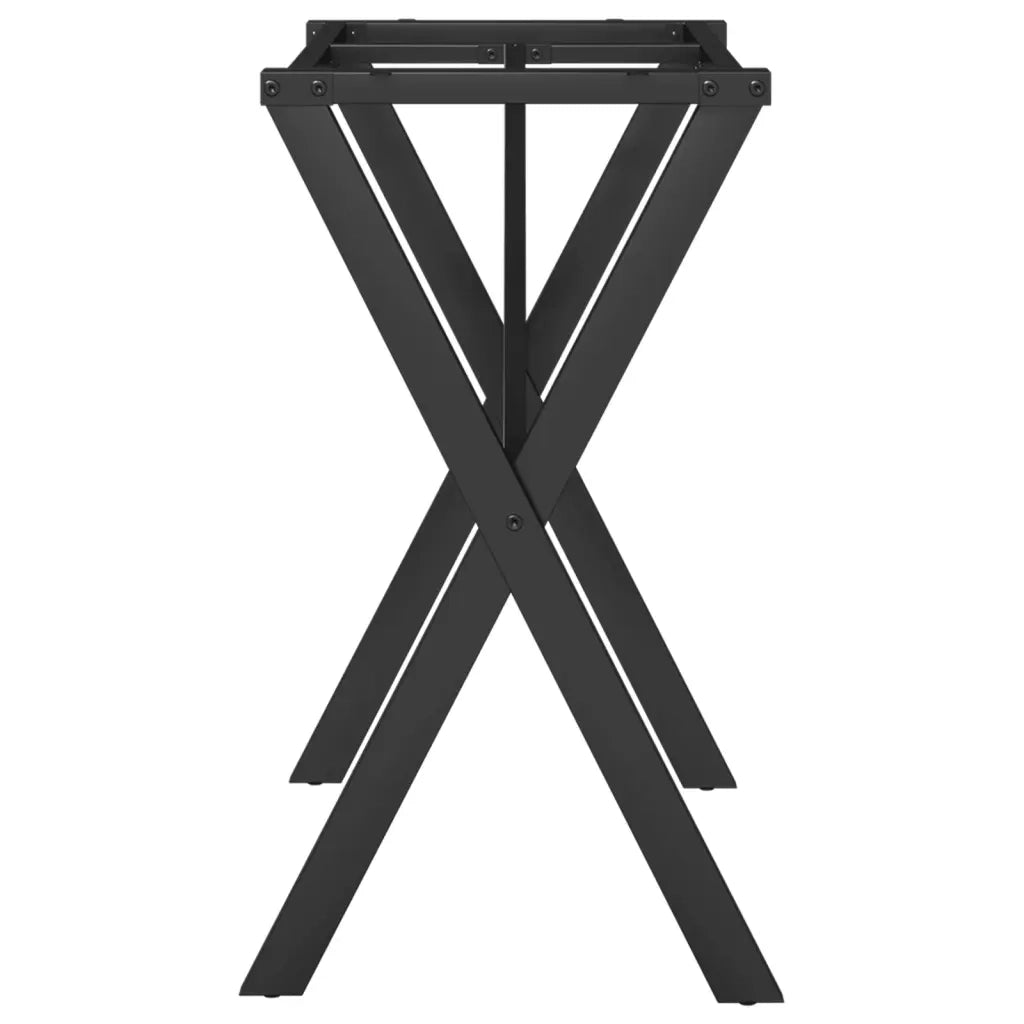Telaio Gambe a X per Tavolo da Pranzo 80x40x73 cm in Acciaio 357909