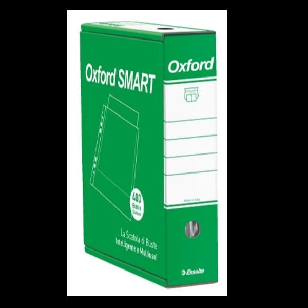 Buste a perforazione universale goffrate esselte oxford smart pp antiriflesso 22x30 cm conf.400 - 391098300 - 108511