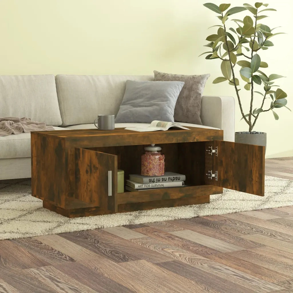 Tavolino da salotto | Tavolino da caff¨¨ | Tavolino da Soggiorno Rovere Fumo 102x50x45 cm Legno Multistrato