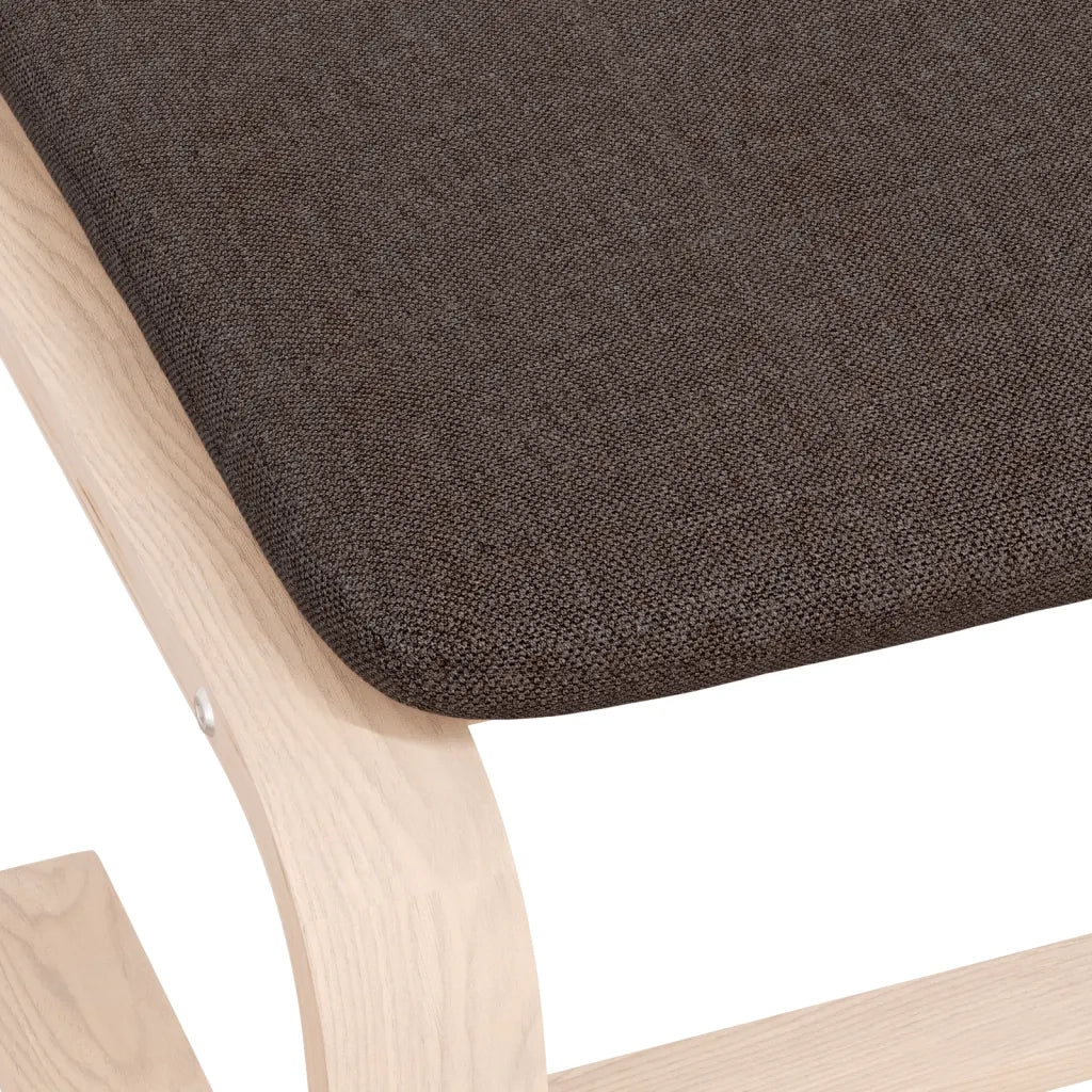 Poggiapiedi Marrone Scuro 51x41x40 cm in Tessuto 351067
