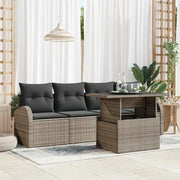 Set Divano da Giardino 5 pcs Grigio Rattan in Polipropilene 3357282