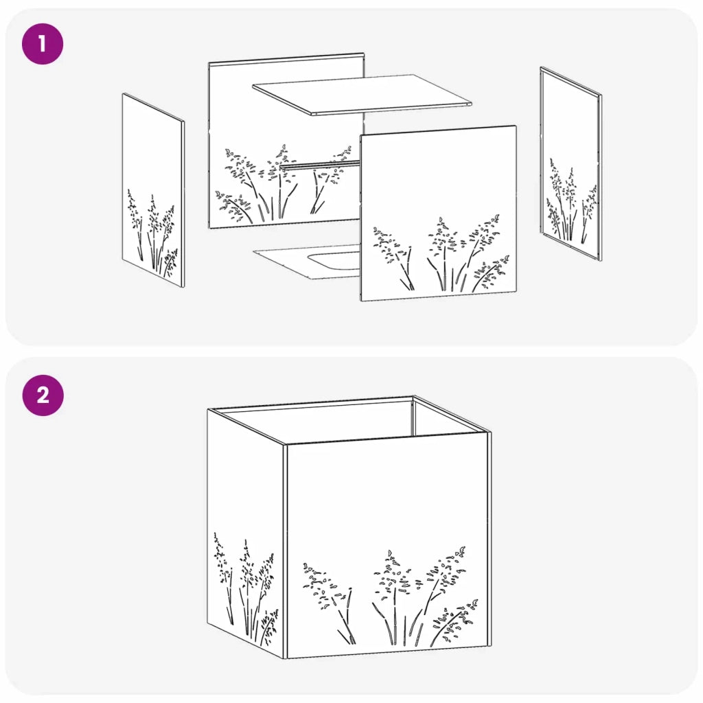 Vaso da giardino Antracite 50 x 50 x 49 cm 8005796