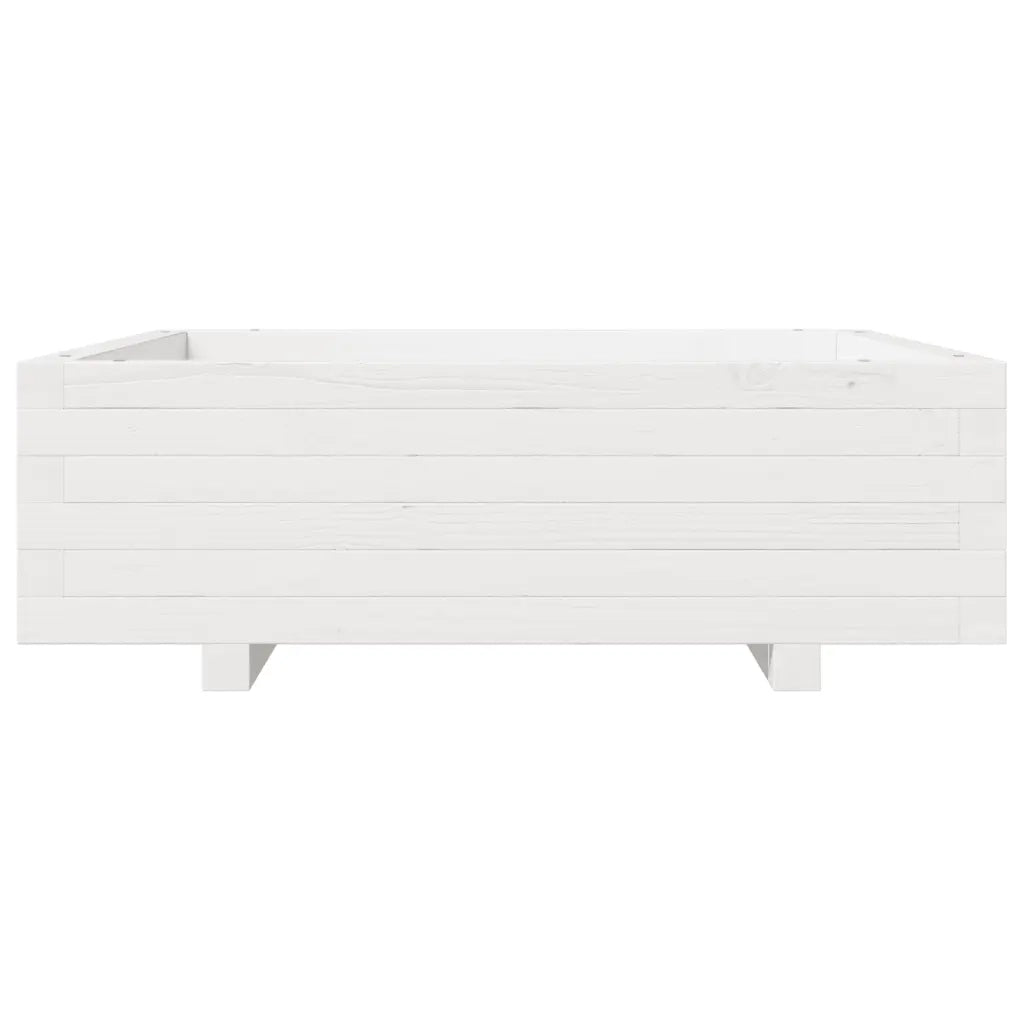 vidaXL Fioriera da Giardino Bianca 80x80x26,5cm Legno Massello di Pino