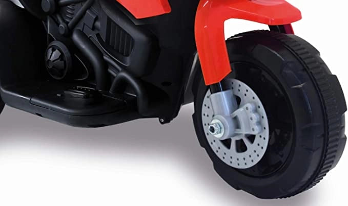 Moto elettrica per bambini moto giocattolo per bambini 1 anno 2 anni 3 anni con luci e marca avanti e dietro (rossa)