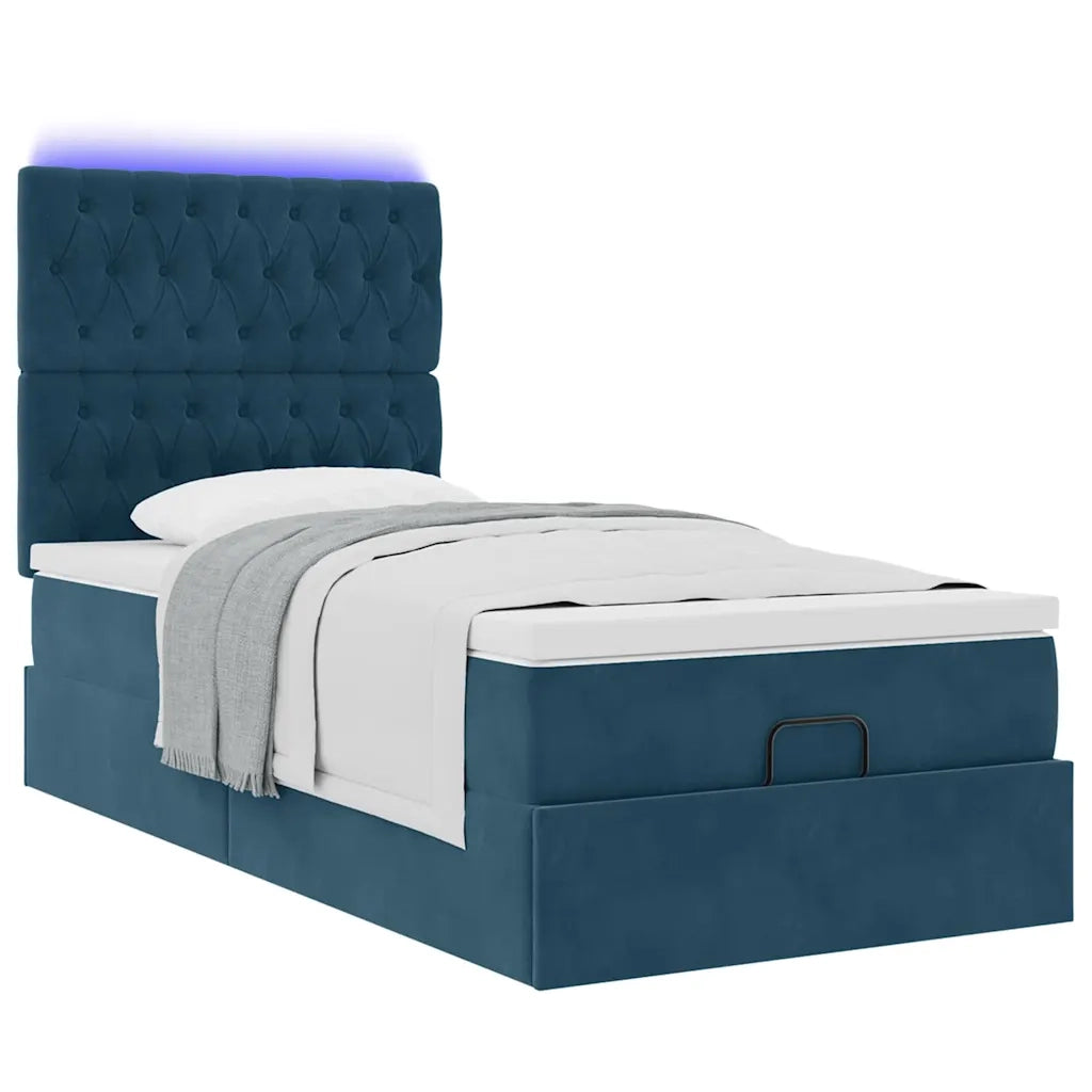 Struttura Letto Pouf con Materassi 90x200 cm in Velluto 3314370