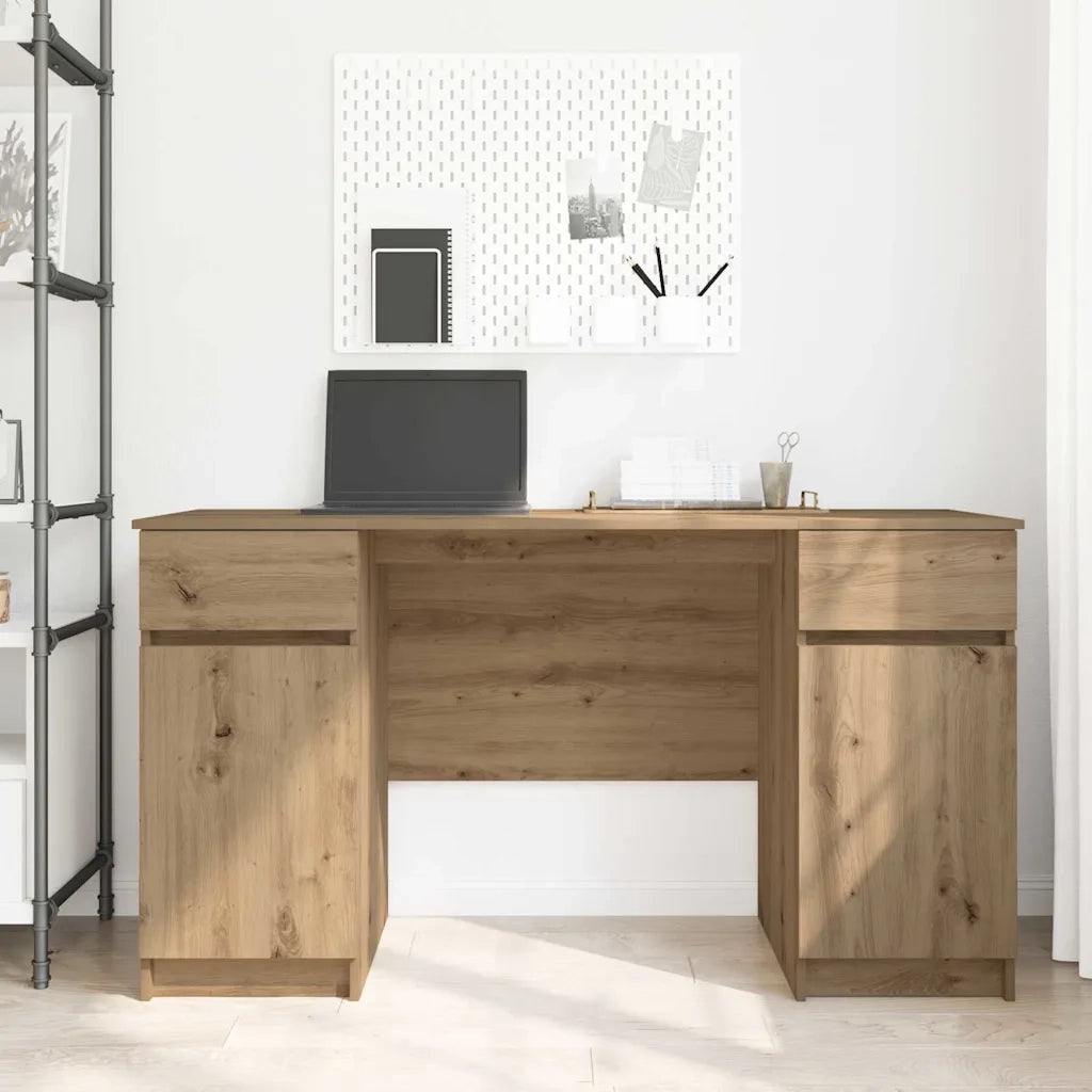 Scrivania | Tavolo da Ufficio rovere artigianale 140 x 49 x 76 cm Legno multistrato
