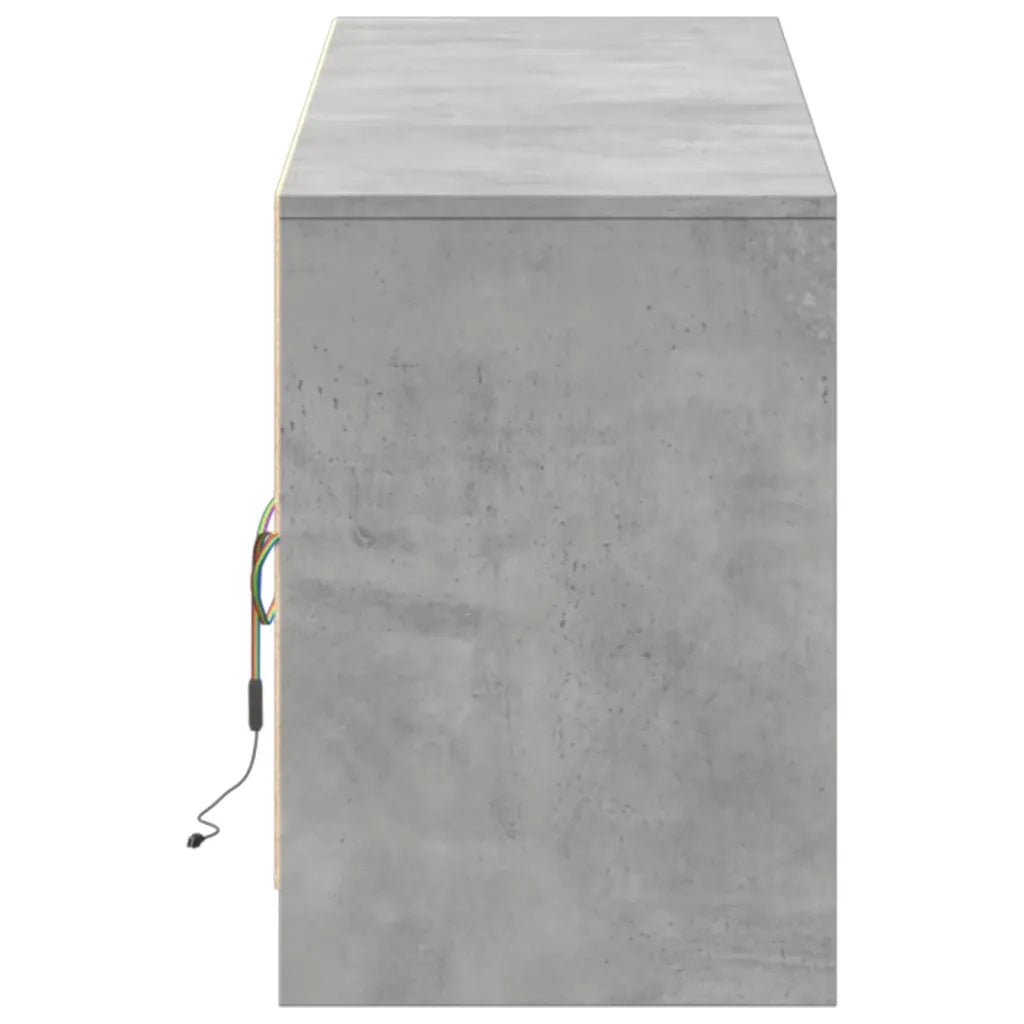 Mobile TV | Armadietto TV | Mobile Porta TV con LED Grigio Cemento 180x34x50cm Truciolato