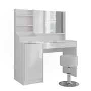 Vicco Tavolo da toeletta Bianco/bianco lucido 119.8 cm 4 parti