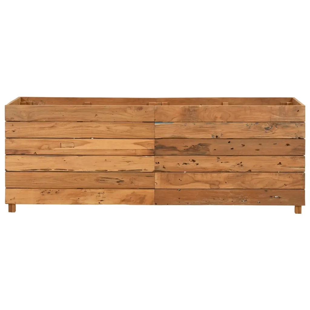 Letto Rialzato 150x40x55 cm Legno di Teak di Recupero e Acciaio 47426