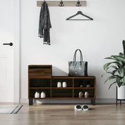 Scarpiera Rovere Marrone 102x36x60 cm in Legno Multistrato 831379