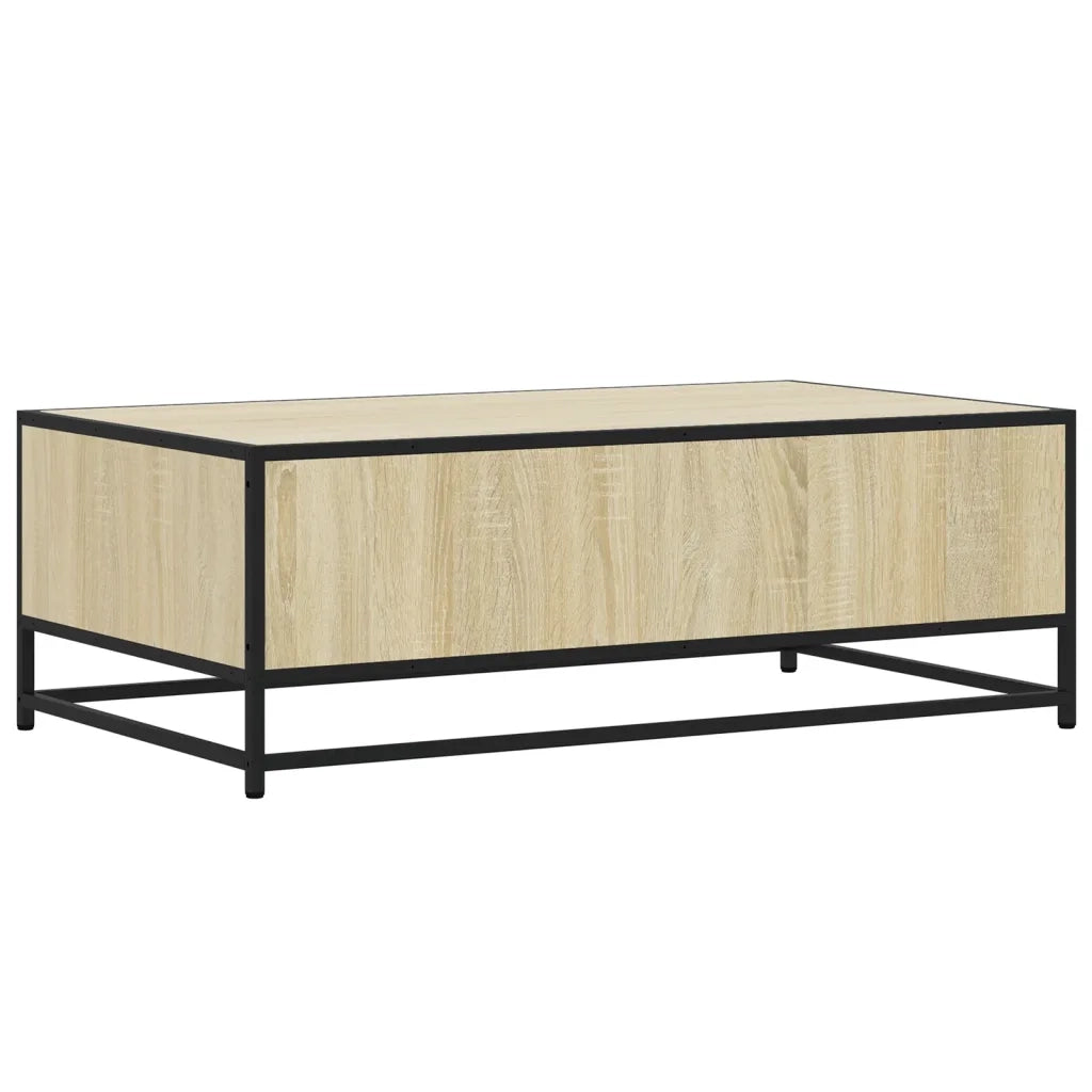 vidaXL Tavolino Rovere Sonoma 100x57x35 cm Legno Multistrato Metallo
